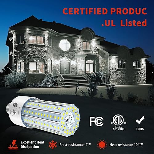 Miniatura 3 de NS Dos bombillas LED A19 de 60 W, luz diurna de 9000 lm (5000 K)  Sensor de movimiento + encendido y apagado automático del atardecer al amanecer