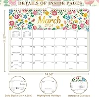 Vista 4 de Calendario 2024 – Calendario de pared 2024 de enero a diciembre, 14.55 x 11.45 pulgadas, calendarios mensuales 2024 de pared con fechas julianas