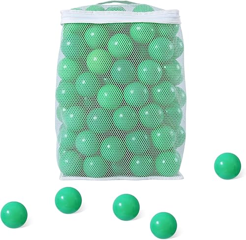 Pelotas para niños, bolas de repuesto de plástico de 2.2 pulgadas, paquete de 100 unidades, colores brillantes, sin ftalatos y BPA, incluye una