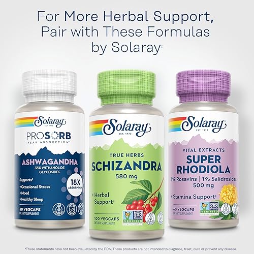 Miniatura 6 de SOLARAY Schizandra 580 mg - Suplemento Schisandra para la salud corporal y el bienestar - con bayas de Schisandra - Proyecto verificado sin OMG,