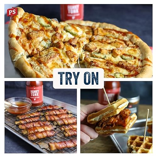 Miniatura 4 de PS Seasoning Honky Tonk Nashville - Salsa picante multiusos para sumergir, untar y glasear, sabor dulce y ahumado, ideal para alas, pollo frito,