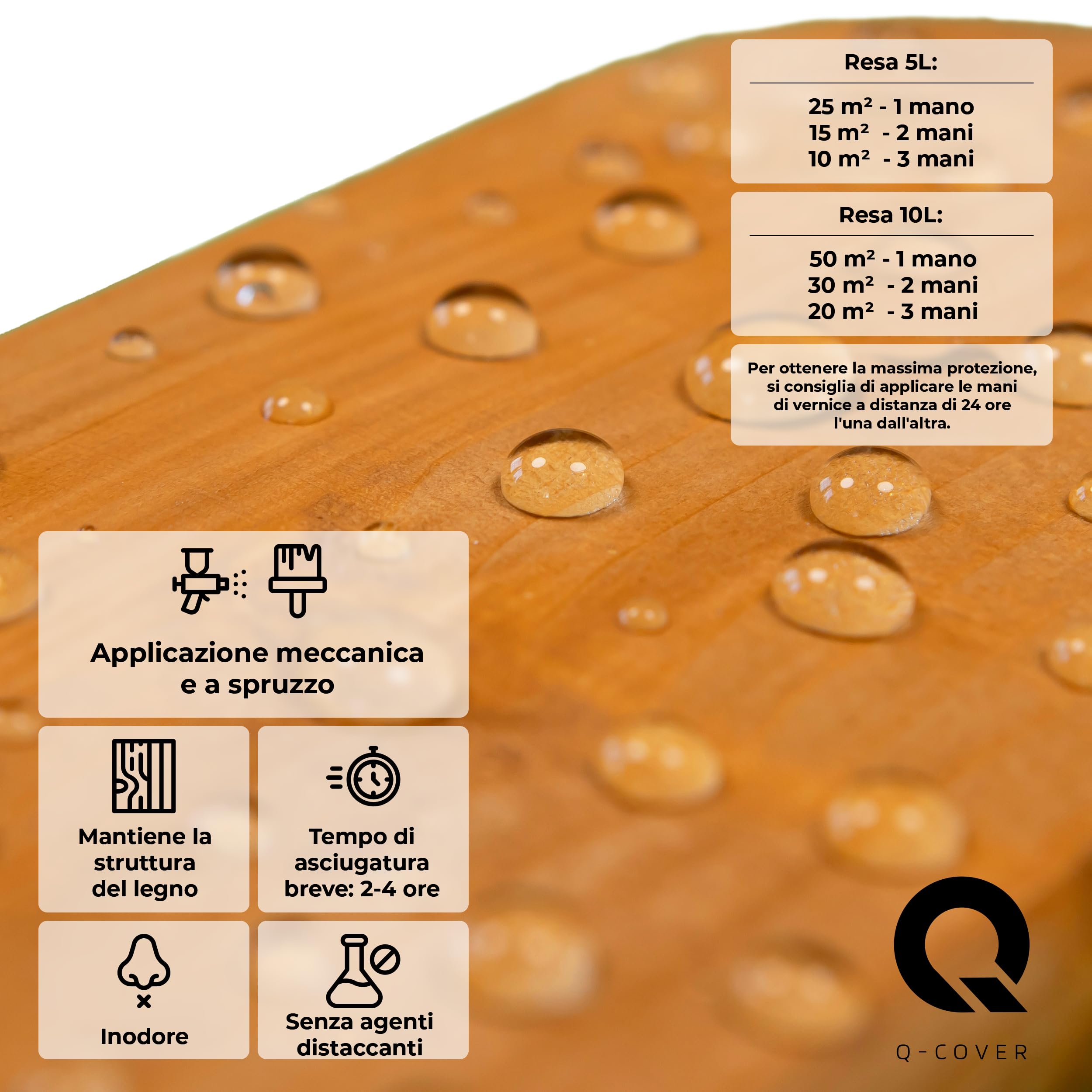 Impregnazione del legno Grigio-beige 7006 10 L 2 in 1 | Protezione | Effetto perlato | Impregnante colorato per tutti i tipi di legno | Interno & Esterno