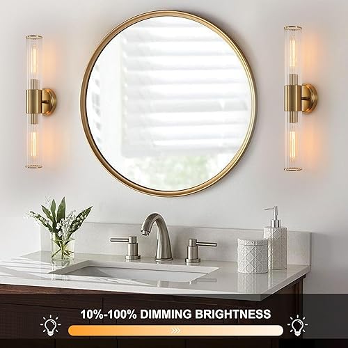 Miniatura 5 de Juego de 2 apliques de pared para baño, color negro mate, juego de 2 lámparas de pared modernas, apliques de metal con pantalla de vidrio blanco,