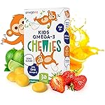 Omega 3 Gummies - Ultra-High DHA Chewable Gel Gummy - Omega 3 for Kids Supports Brain & Eye Health - Sugar-Free Natural Fruit Flavor - Kids Omega 3 Fish Oil Gummies (30 Count)