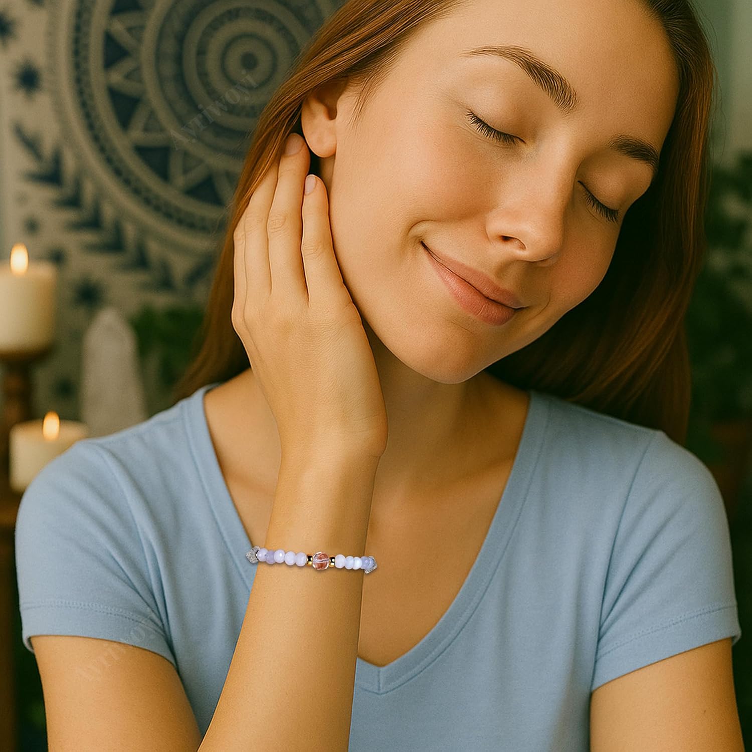 Zodiac Bracelets for Women 12 Constellations Healing Crystal Shiny Facet Beads Birthstone Bracelet Birthday Inspirational Gifts for Women Horoscope Astrological Bracelet - Image 5