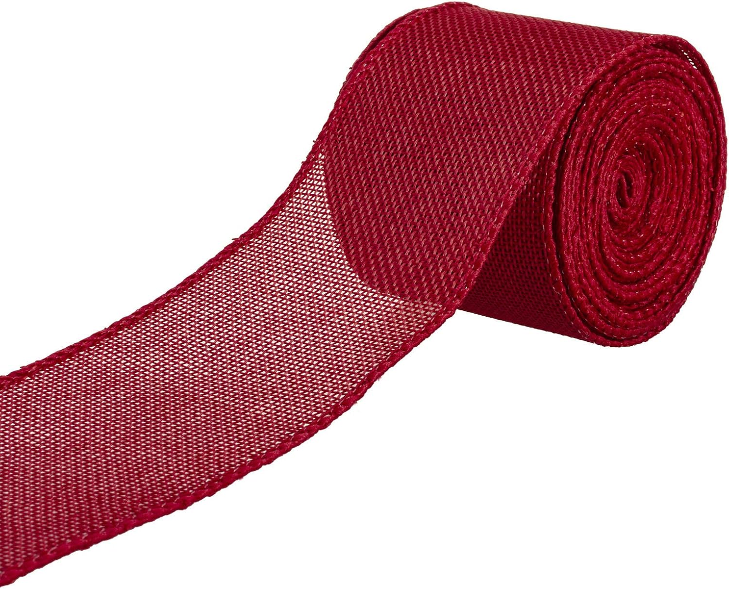 ATRBB Olive Green Burlap Wired Ribbon, Solid Color Wired Edge Ribbon, 2.5" x 10 Yd : Health & Household