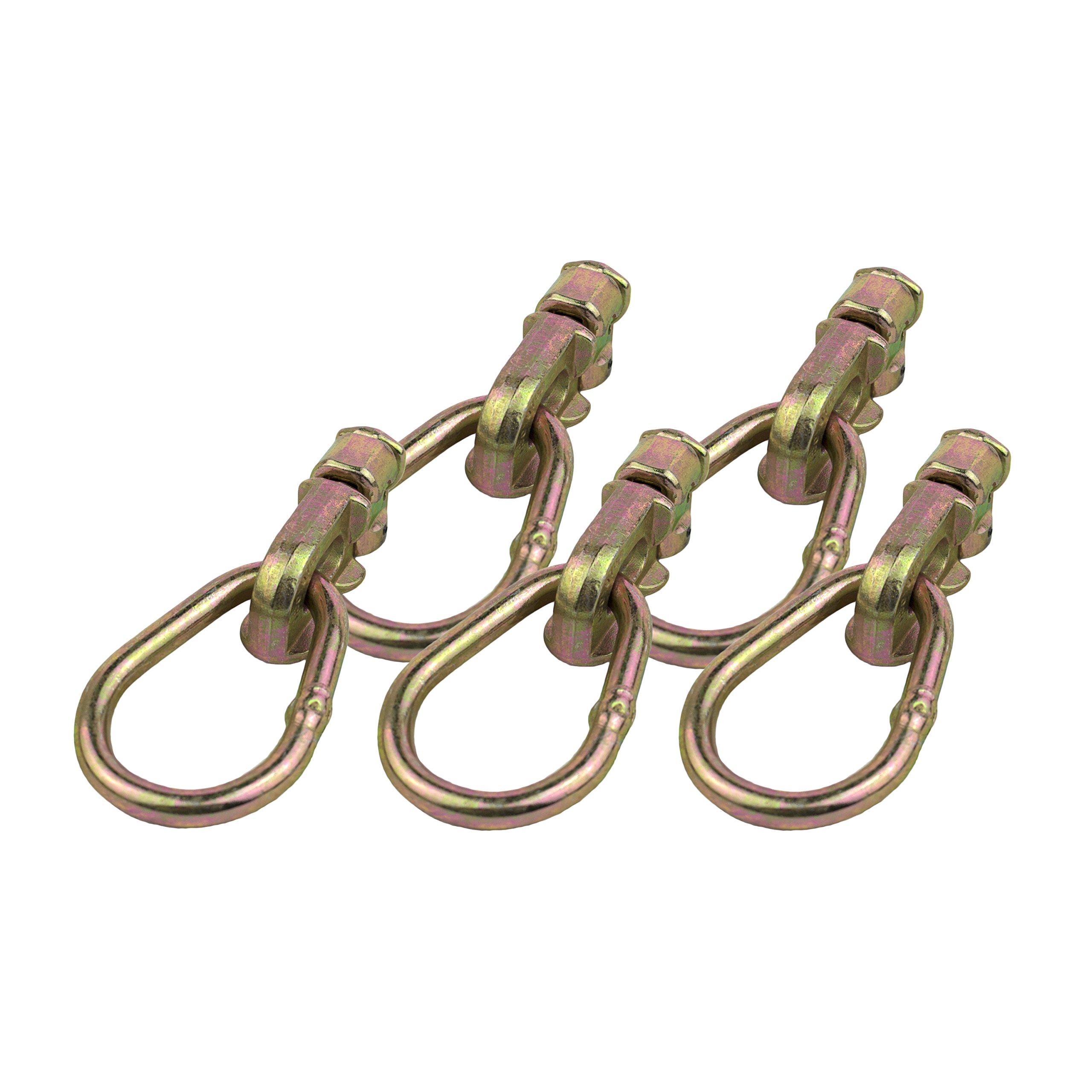 Doppelfitting mit ovalem Ring für Airlineschienen zur Ladungssicherung 20er Set - Endbeschlag bis zu 2700kg (2,7 Tonnen) belastbar - Hochwertige - Ring oval
