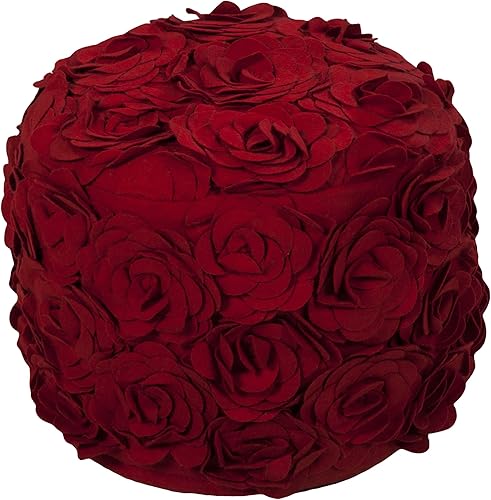 Surya Puf 100% Lana Camel 18" x 18" x 14" Hecho a Mano