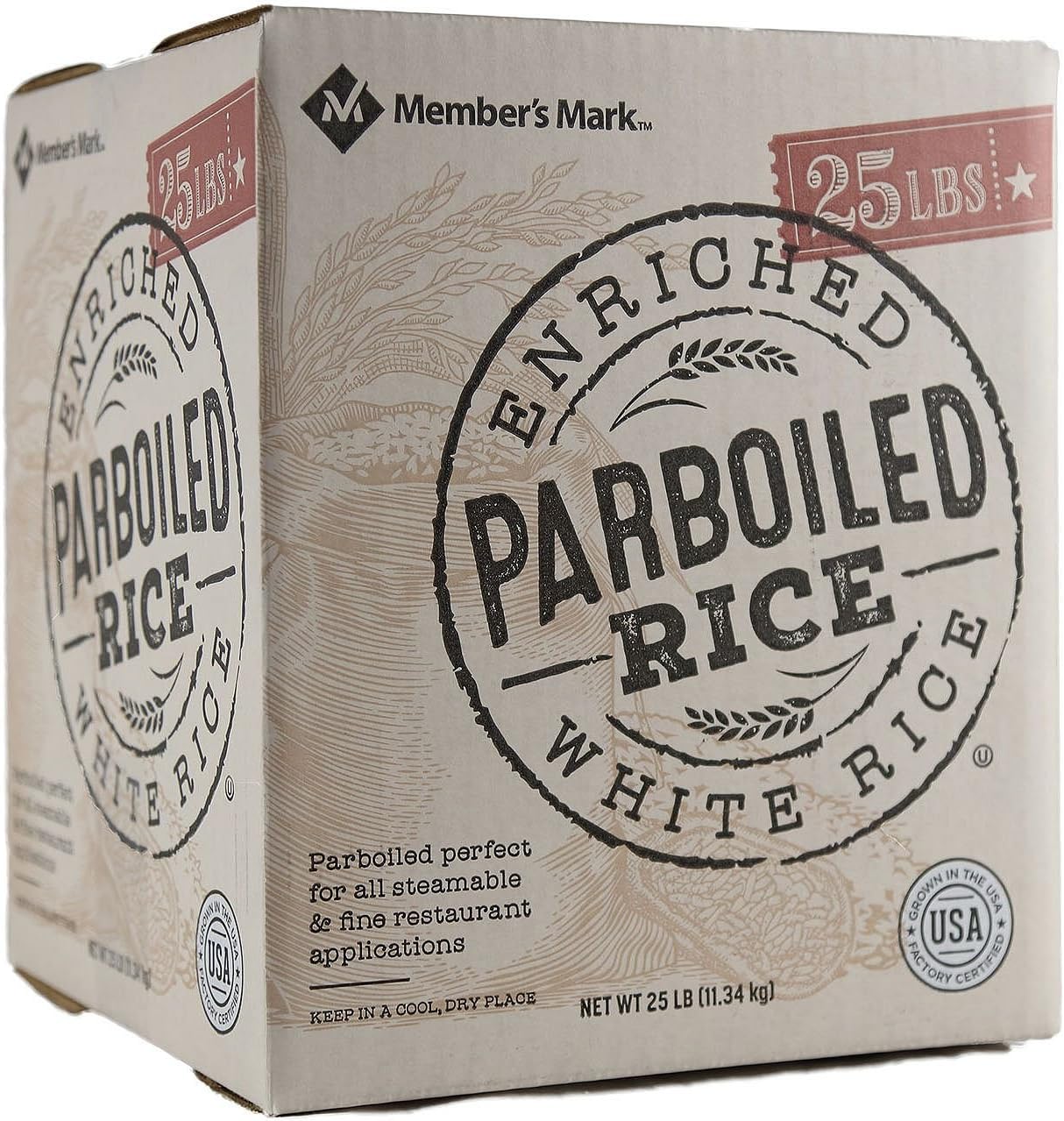 Member'sMark Parboiled White Rice, 25 Pound
