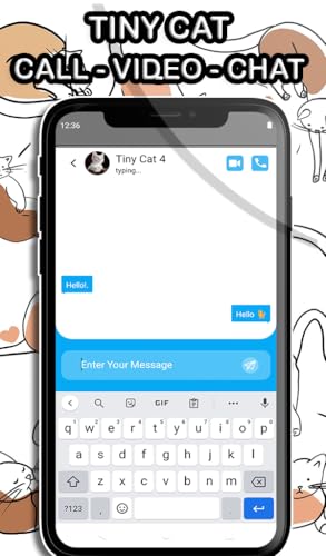 Tiny Cat Video Call - Live voice & Video from pet cat and Texting simulated - Video prank | NO ADS