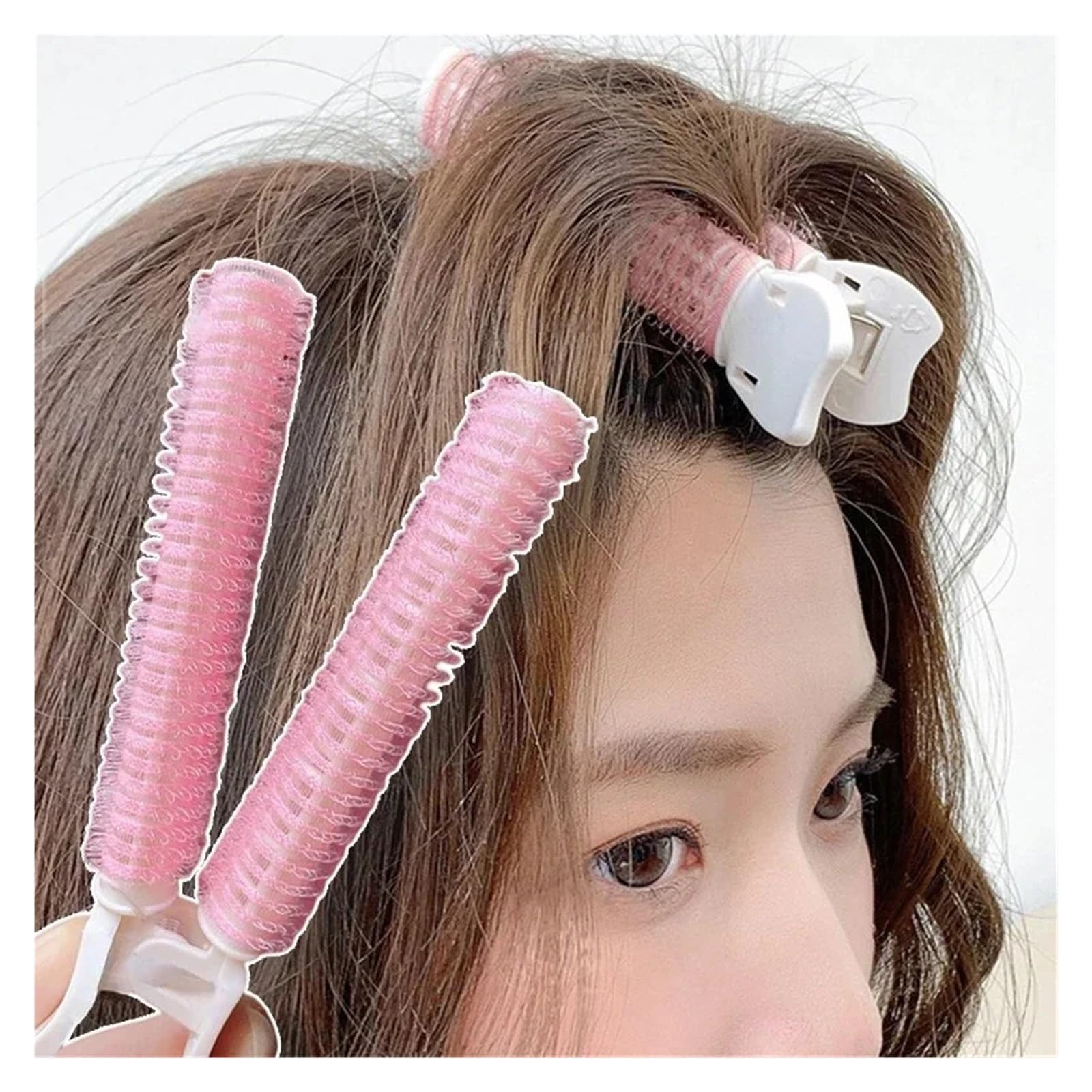 Lot de 2 pinces à cheveux paresseuses - Cheveux en forme de racine - Épingles à cheveux - Rouge et rose