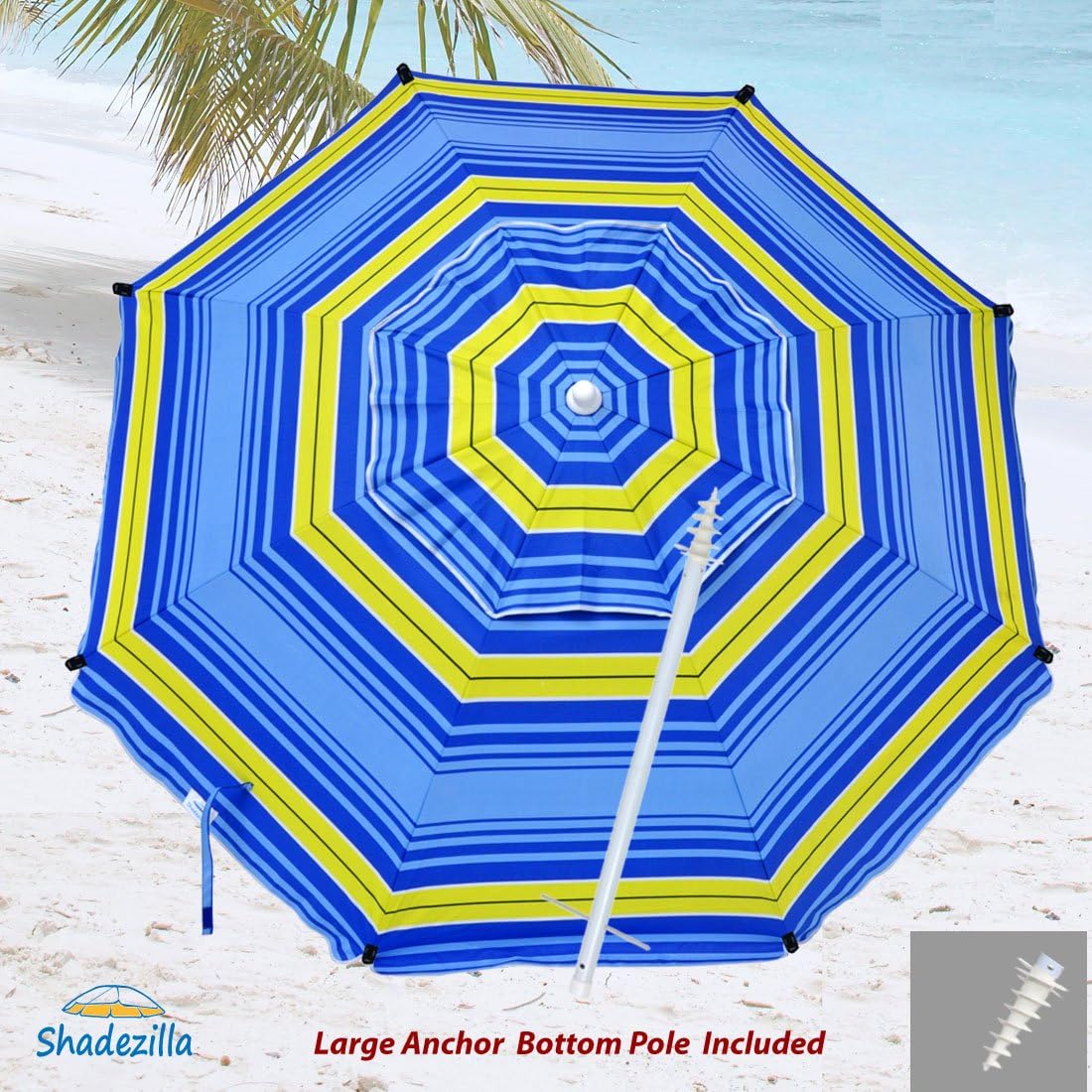 Shadezilla 8ft Premium Heavy Duty Fiberglass Beach