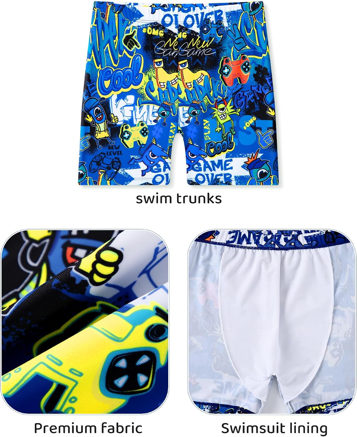 Boys Two Piece Rash Guard Swimsuits Kids Long Sleeve Printed Swimwear Sets Quick Dry Bathing Suit Boys 4-12 Years