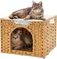 猫ハウス　ベット Amazon | WEAVESTAR 猫 ベッドキャットハウス室内猫の家、手編み