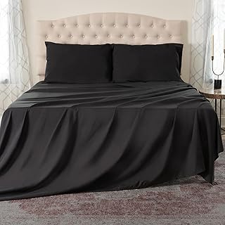 Northwest Ashford - Juego de Ropa de Cama, Individual, elástico, Color Negro Limo