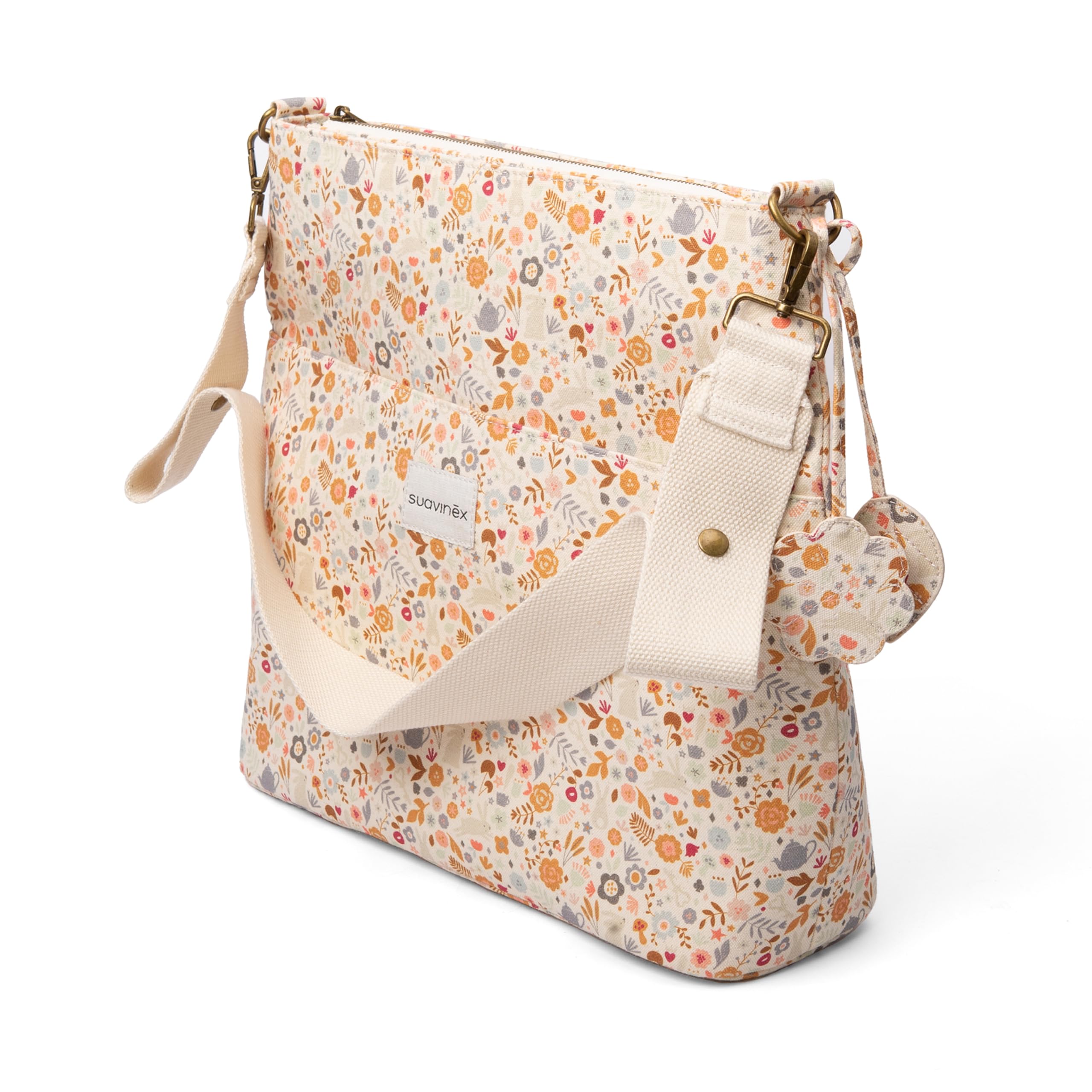 SUAVINEX, Sac de Maternité Tote Bag, Sac à Langer Bébé de Grande Capacité, Anses Ajustables à la Poussette, Fermeture Éclair, Idéal Poussette, Imperméable, avec Poches Intérieures