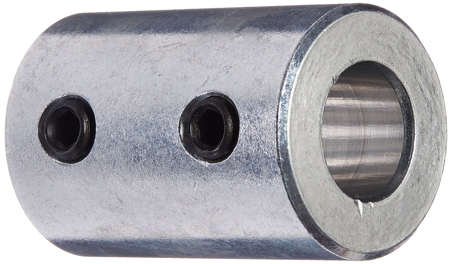 Climax Part RC-050-A Aluminum Rigid Coupling, 1/2 inch bore, 1 inch OD, 1 1/2 inch Length, 1/4-20 x 1/4 Set Screw