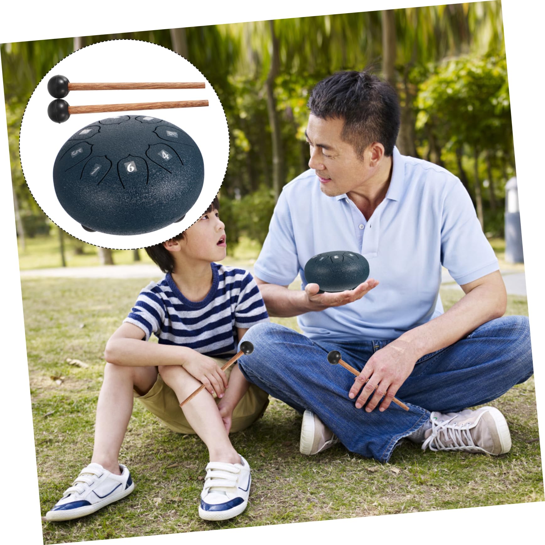 Alasum Handmade Handpan Drum 6 Inches Chakra Steel Drum Boys and Girls Learning Percussion Instrument Yoga Meditation