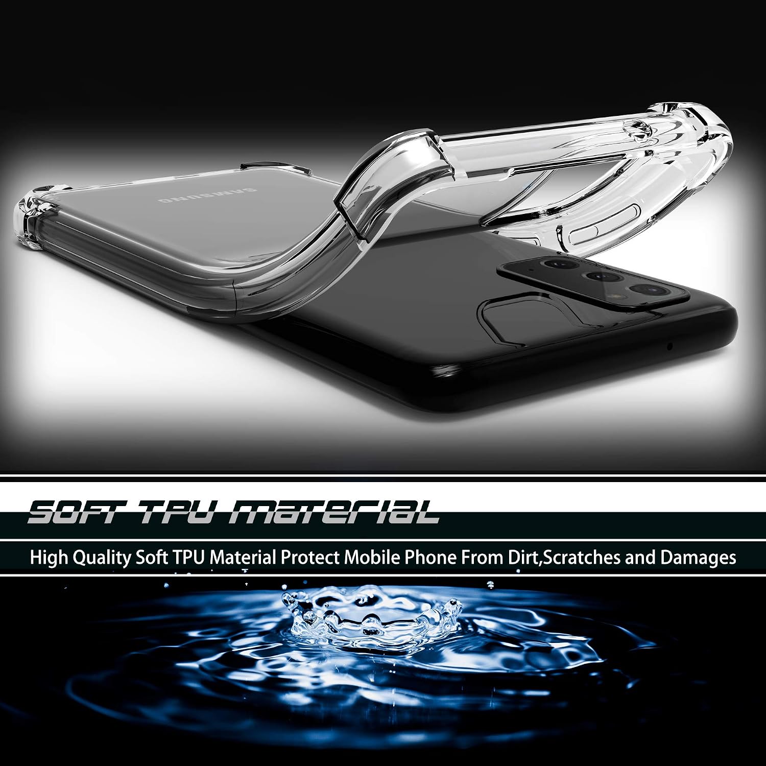 Migeec Compatible with Samsung Galaxy Note 20 Case - Clear Soft TPU Bumper [Shock-Absorbing] Full Protection Phone Case for Samsung Galaxy Note 20, Crystal Clear