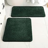 Vista 10 de MIULEE - Juego de 2 tapetes para baño, absorbentes, microfibra esponjosa y gruesa, con reverso antideslizante, lavable a máquina, para baño, ducha