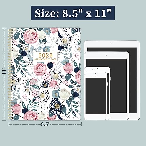 Miniatura 8 de Libro de citas 2026  Agenda diaria 2026, enero 2026  diciembre de 2026, libro de citas semanal 2026, agenda por hora con intervalo de 30 minutos,