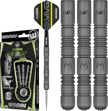 WINMAU Michael Van Gerwen MvG Exact 23 gram Tungsten Darts Set with Flights and Stems Shafts