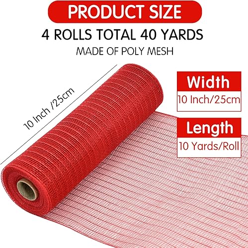 Vista 53 de TONIFUL 2 rollos de cinta de malla decorativa amarilla de 10 pulgadas, malla de tela con papel de aluminio para suministros de corona, corona