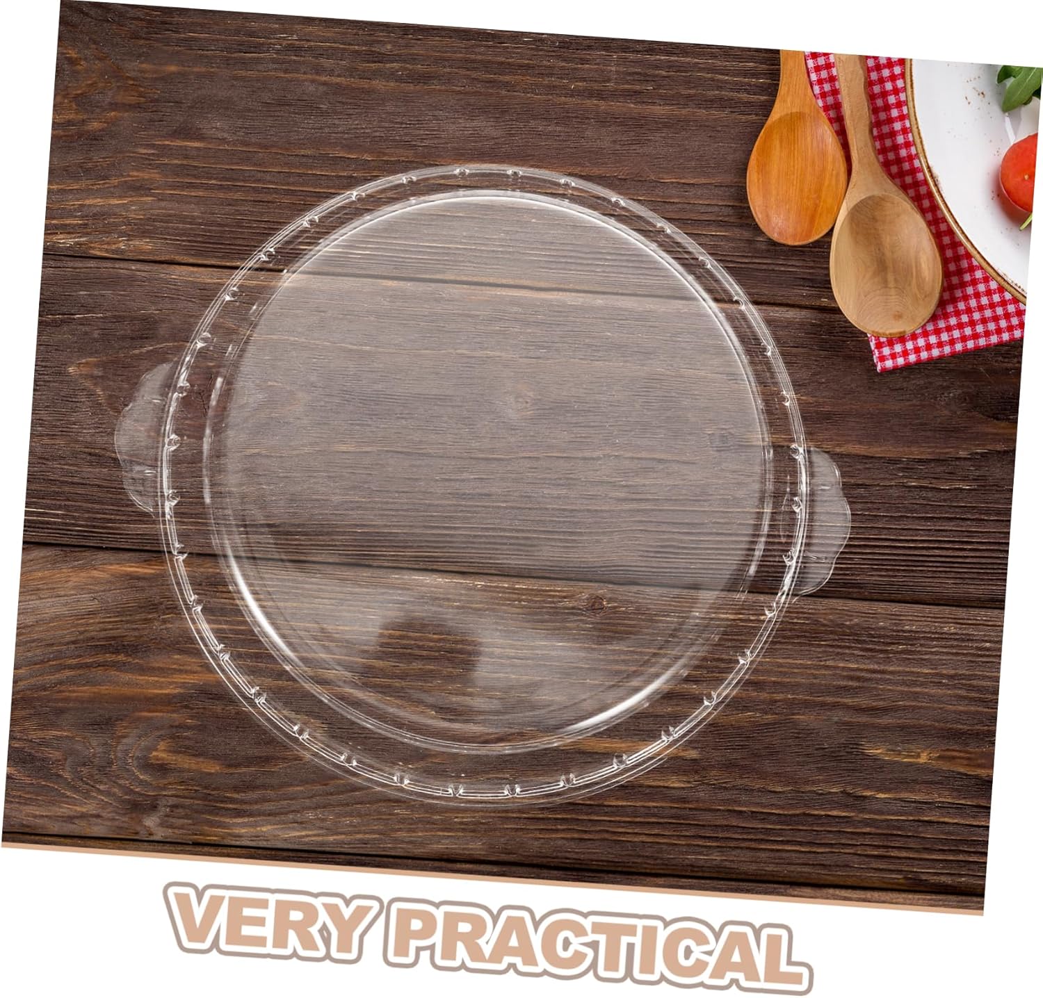MAGICLULU Microwave Safe Glass Lid for Baking and Serving Versatile Glass Food Serving Plate for Steaming and Retaining Flavor Easy to Clean Dishwasher Safe for Oven Use