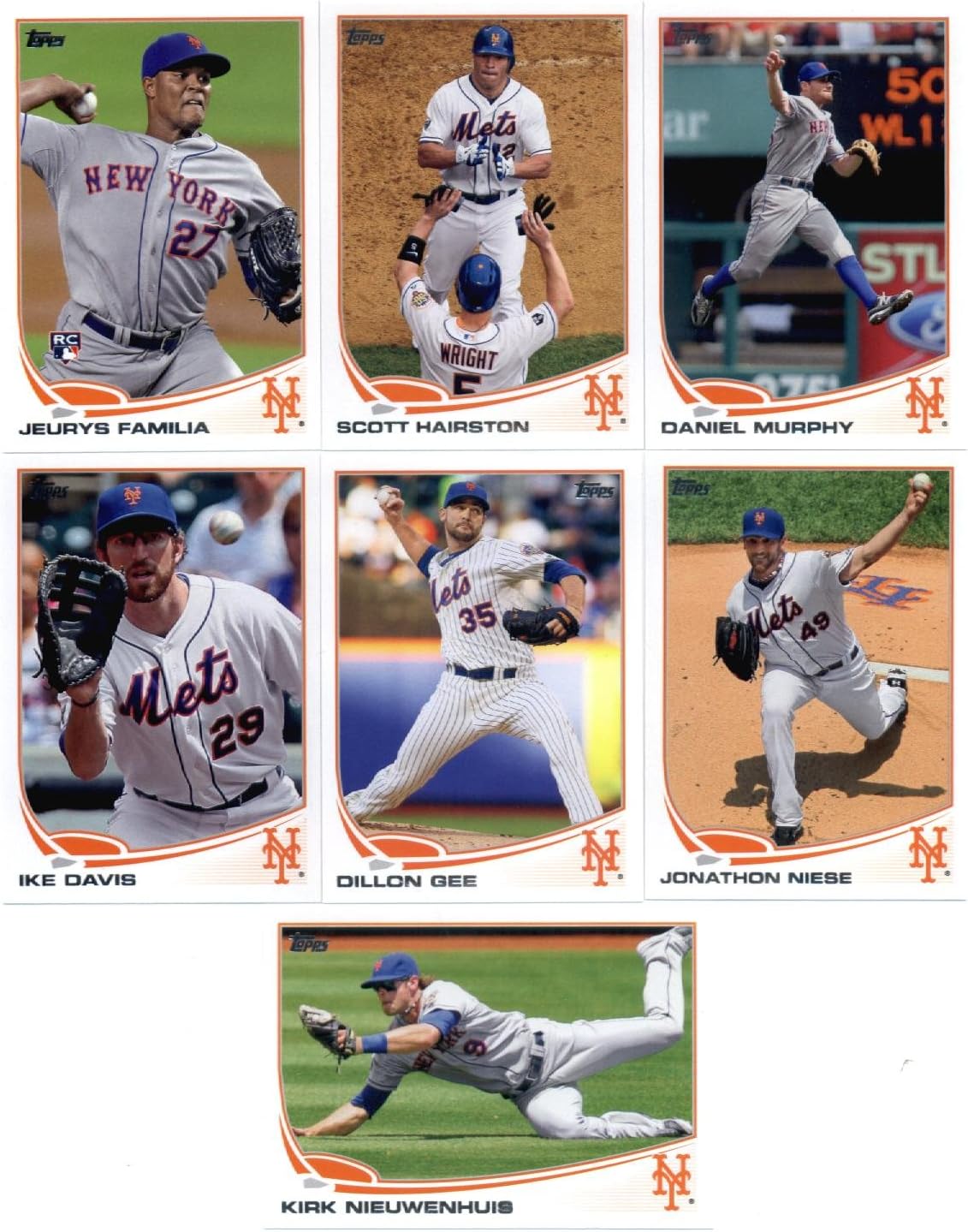 New York Mets Topps Baseball Cards Team Sets : 2012, 2013, and 2014 Series 1 & 2