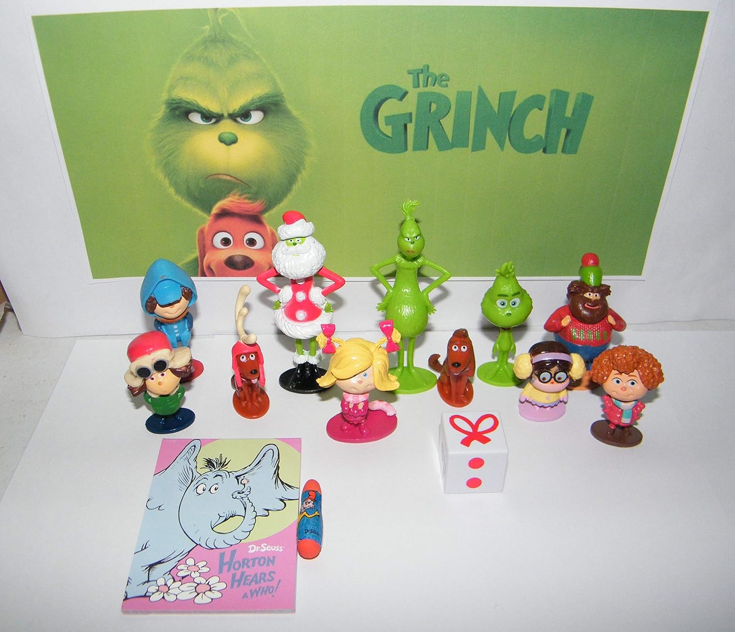 One-Day Sale: Up to 40% Off HappiToys The Grinch Movie Quality Figure Toy Set of 14 with 12 Figures, Notebook and Eraser Featuring Classic and All New Characters Including Brinklebaum, Groopert and More!