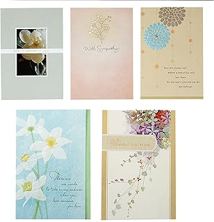 Hallmark Sympathy Cards Assortment Pack (5 Condolence Cards with Envelopes)