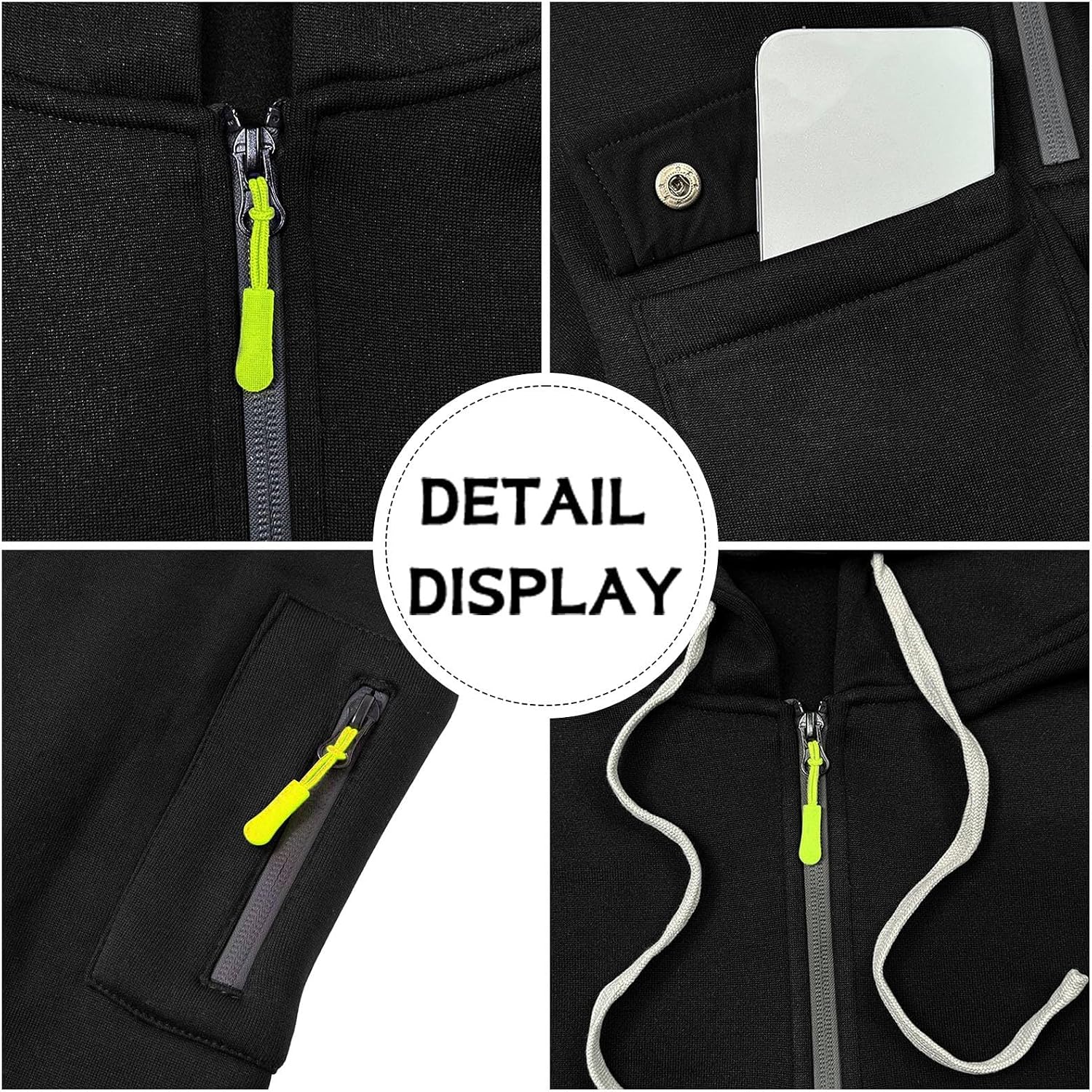 HJINGSUN Sweatsuits for Men 2 Piece Set Sport Jogging Suits | Cool Autumn Commutes, Light Winter Layering, Morning Jogs, Warm-U.S, Outdoor Sports, Travel Days, Strolls, Home Lounging