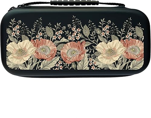 Miniatura 7 de Beige flowers Case For Nintendo Switch Cute Girl Aesthetics Switch OLED Console Games Protective Floral Travel Case for Girls Kids Women U298