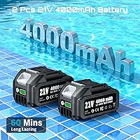 Vista 7 de SEESII Cordless Stick Water Transfer Pump, 2×4.0Ah Battery Inculded, 740GPH Portable Utility Water Pump, Adjustable Telescoping Submersible Pump for