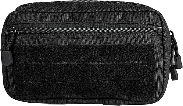 Tactical Molle Pouch, EDC Utility Belt Pouch, Multipurpose Military Waist Packs for Tools, Small Equipment Organizer for Outdoor Sports, Black/White, tactic - 1
