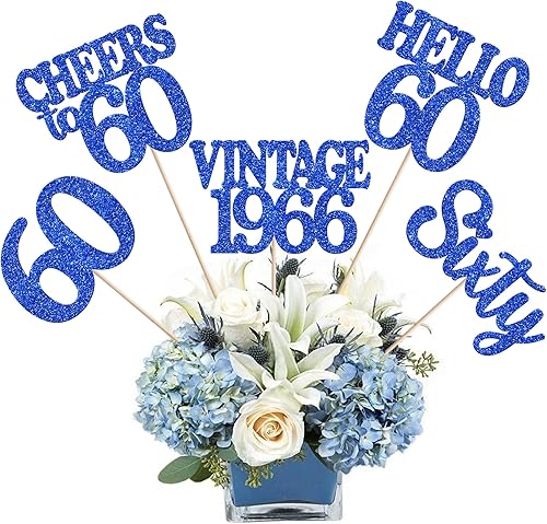 Miniatura 16 de 15 piezas de centro de mesa de feliz cumpleaños 13 palos oficiales para adolescentes vintage 2012 Hello 13 centros de mesa de flores palos saludos a