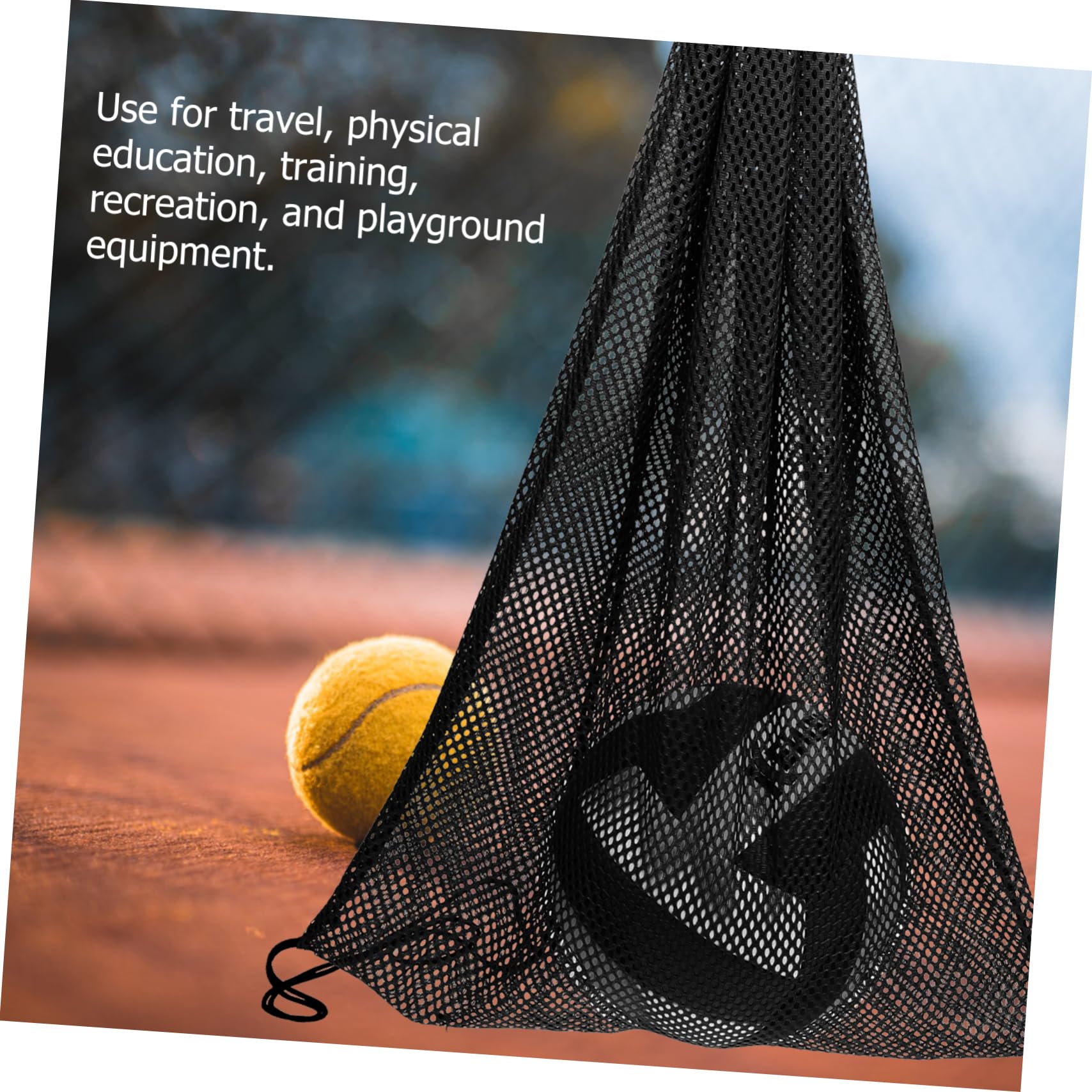 GOOHOCHY Mesh Pouches for Travel Multi-functional Storage Bag Drawstring Gym Balls Net Bag for Basketball Soccer Volleyball