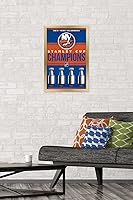 Vista 13 de Trends International NHL New York Islanders - Champions 23 Wall Poster, 34L x 22.4W, Mahogany Framed Version