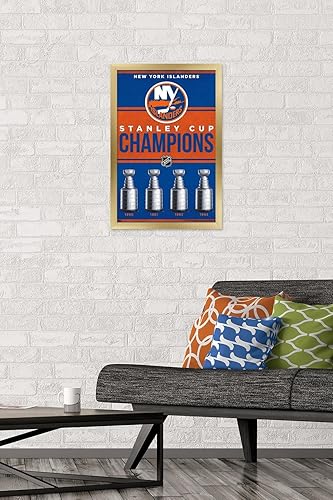 Miniatura 13 de Trends International NHL New York Islanders - Champions 23 Wall Poster, 34L x 22.4W, Mahogany Framed Version