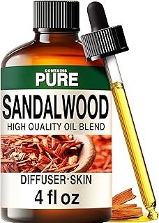 100% Pure Sandalwood Oil - 4 Fl Oz Sandalwood Essential Oil for Hair, Skin, Diffuser, Aromatherapy & DIY Soap Making Scent
