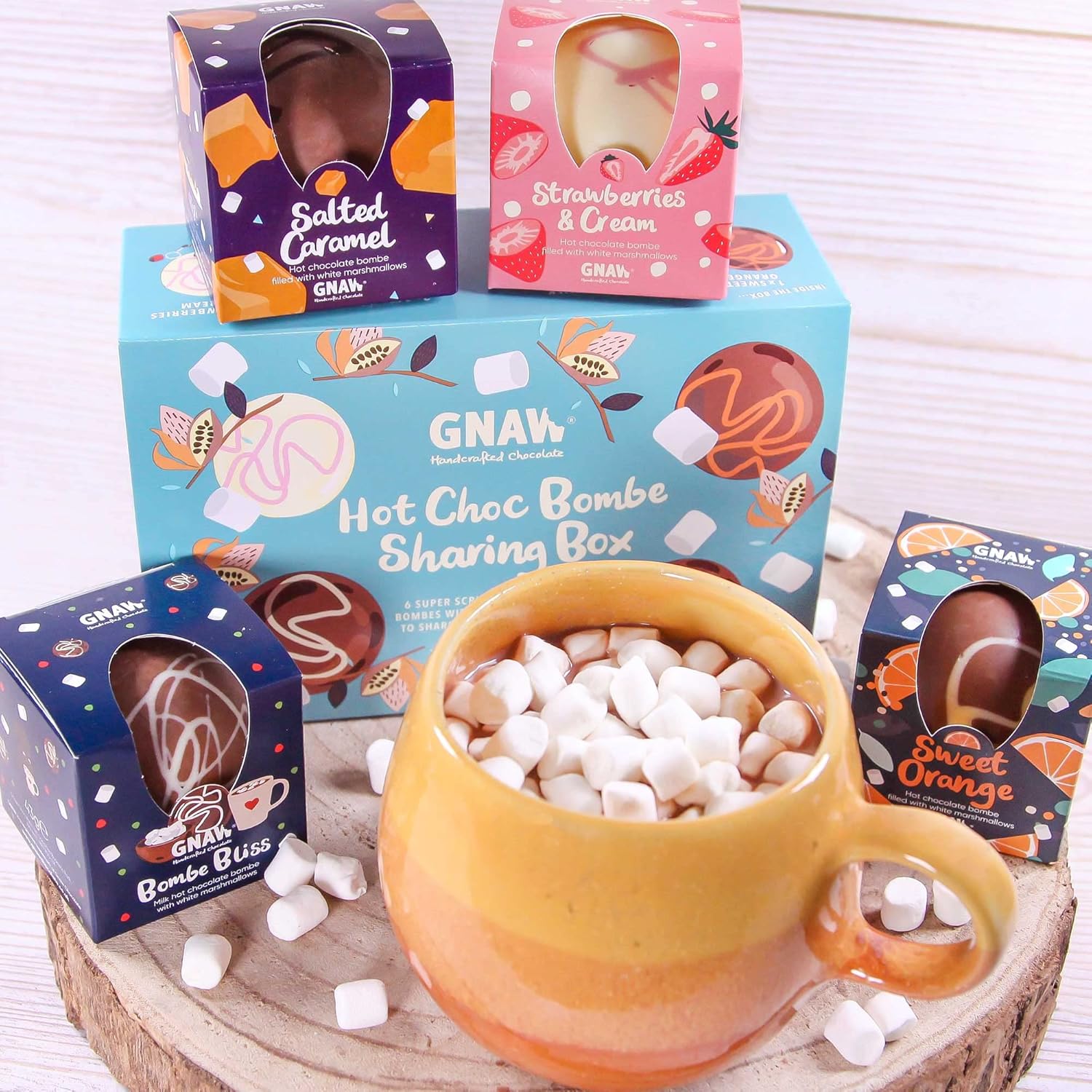 Gnaw Hot Chocolate Bomb Sharing Gift Set,Various Hot Chocolate Gifts