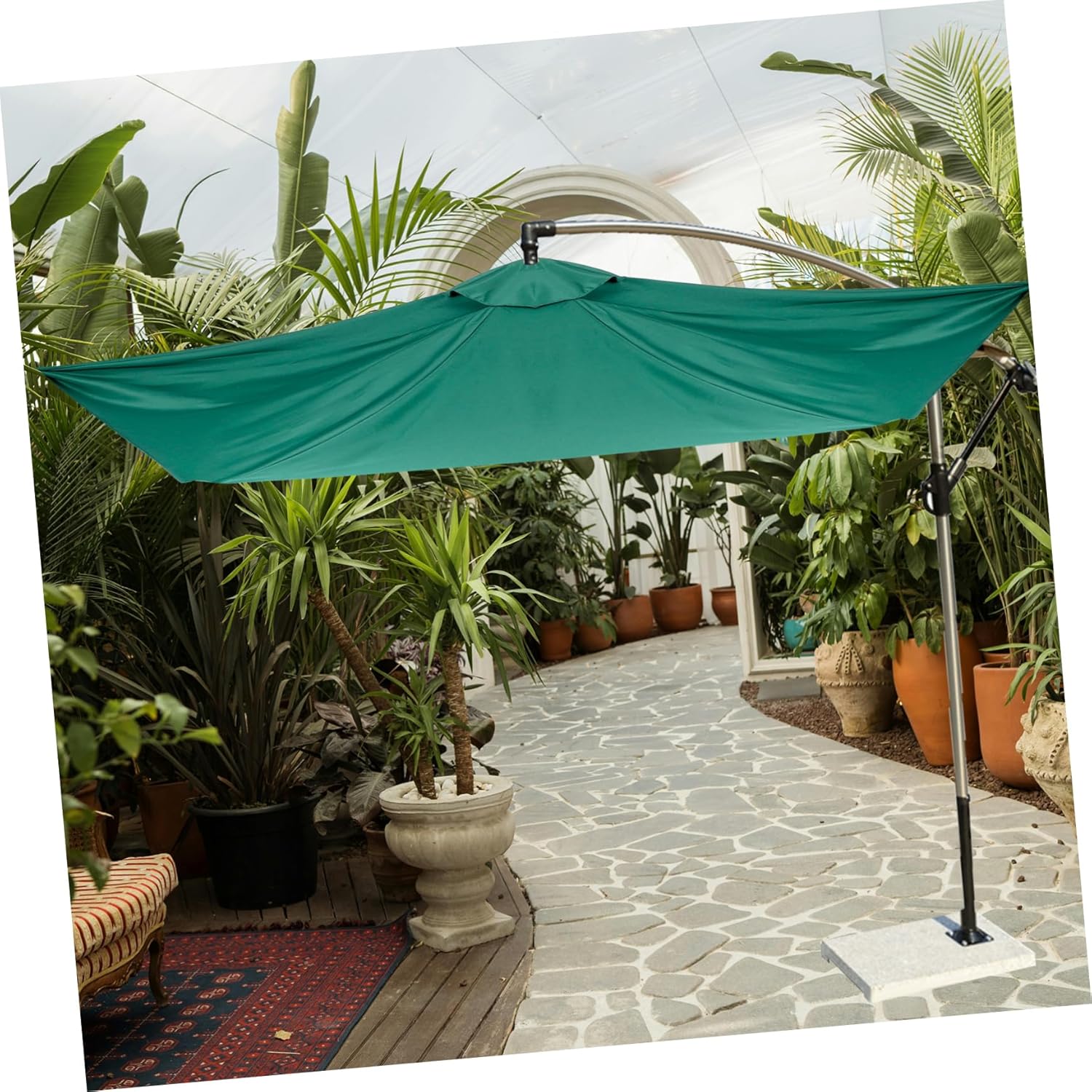 Outdoor Parasol Garden Umbrella Cloth مظلة بديلة Convenient Umbrella Canopy Market Umbrella Replacement
