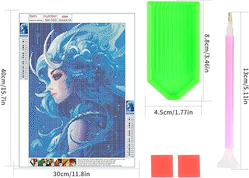 Miniatura 2 de Kit de pintura de diamante 5D, kit de pintura digital - Tema de ballena de dibujos animados para bricolaje, imagen artística completa de diamantes