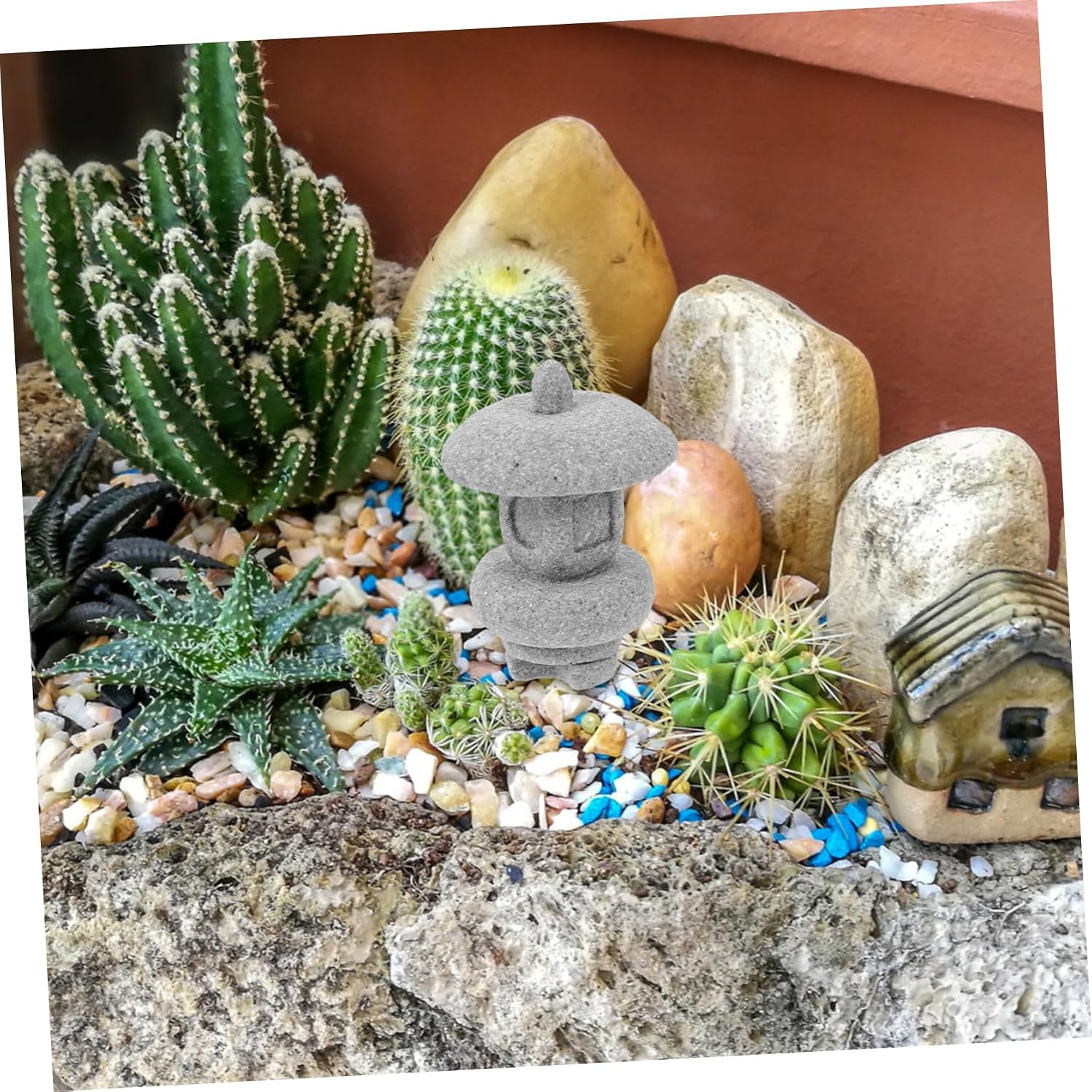 balacoo Xmas Mini Stone Pagoda Statue Zen Style Garden Decor image 3