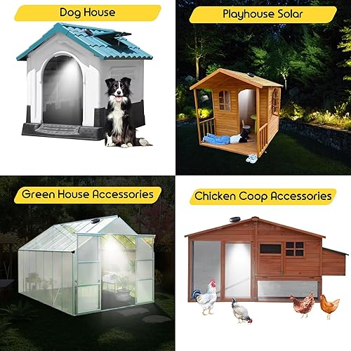 Miniatura 3 de Luces solares con sensor de movimiento para inodoro portátil, luces de techo para gallinero, casa de perros, cobertizos de almacenamiento