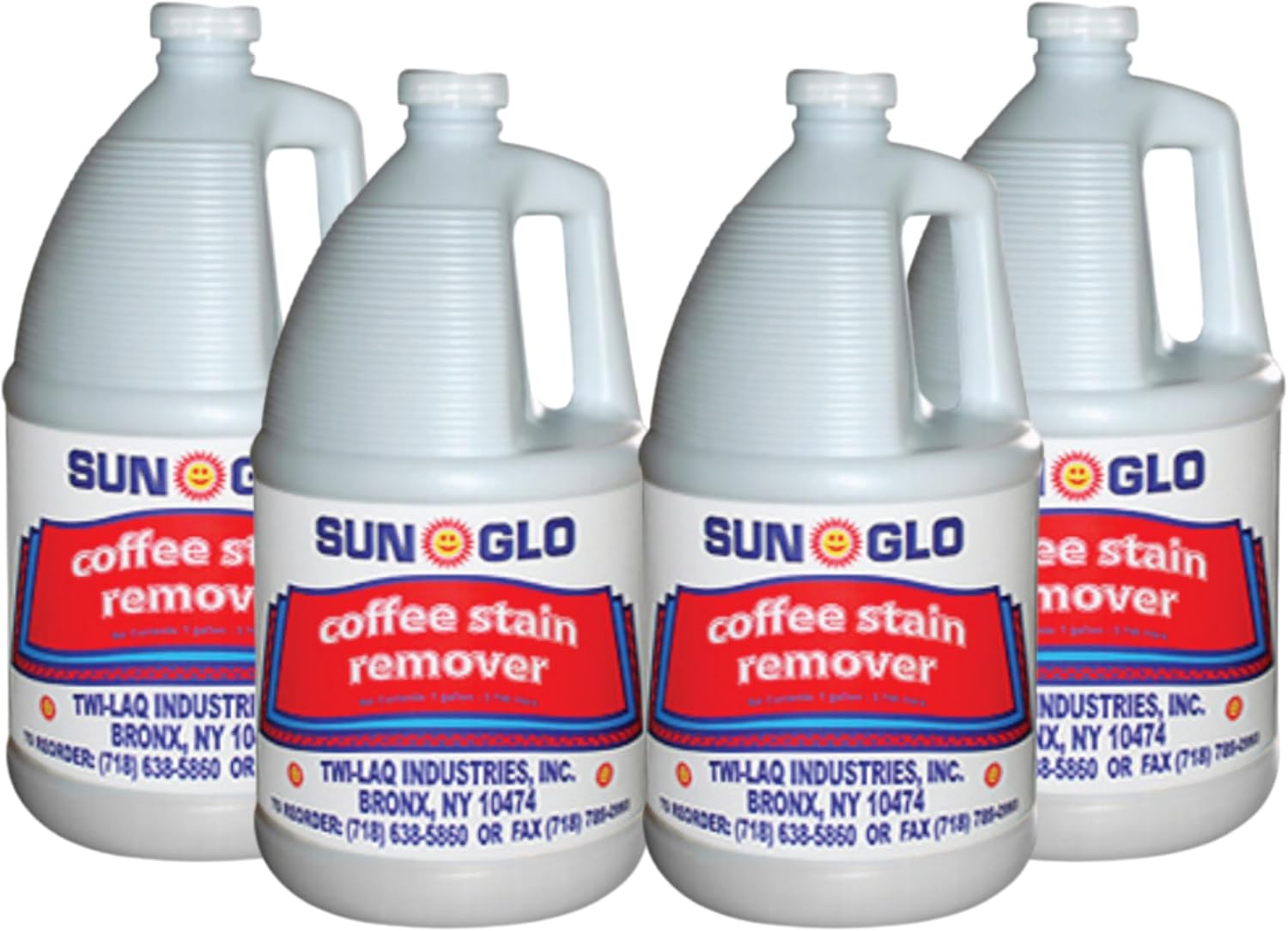 Sun-Glo Ultra-Efficient Coffee Stain Remover for Upholstery & Carpet - Experience Spotless Clean! (4x1 Gallon Case)