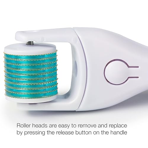 Miniatura 7 de Derma Roller Microneedle - Kit de 6 piezas [DERMAROLL de Prosper Beauty] Rodillo facial con 4 cabezales reemplazables Exfoliación Microdermoabrasión