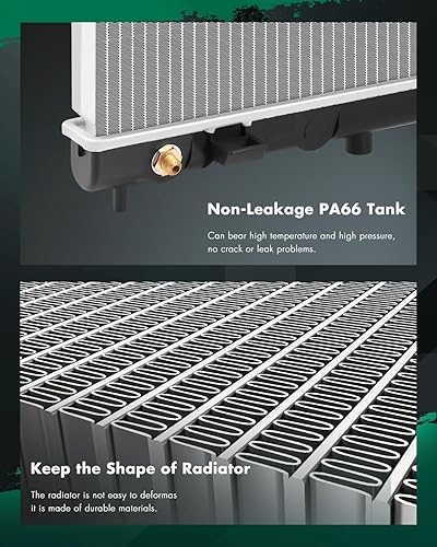 Miniatura 6 de SCITOO Reemplazo completo del radiador de aluminio para 2007 2008 2009 2010 2011 para Nissan Versa hatchback 1.8L 2981 Radiador de plástico