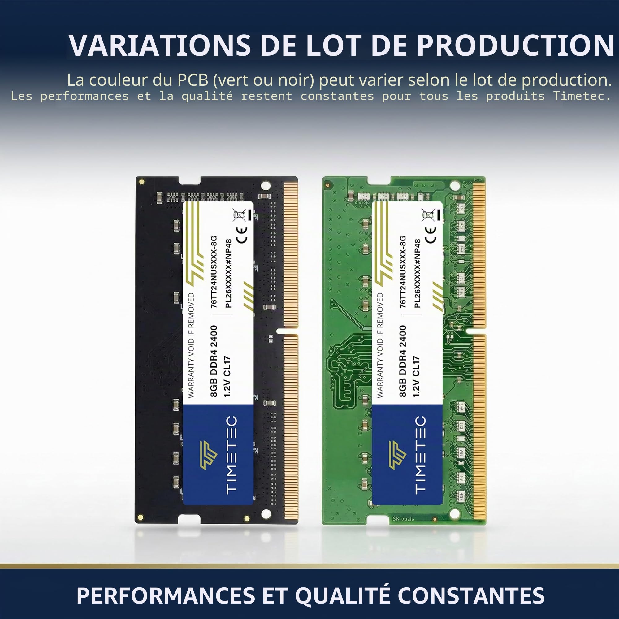 Timetec 8 Go DDR4 2400 MHz (PC4-2400T) PC4-19200 SODIMM – Non-ECC sans Tampon, 260 Broches, 1,2 V, CL17, Module de mémoire pour Ordinateur Portable, Mini-PC et Ordinateur Tout-en-Un