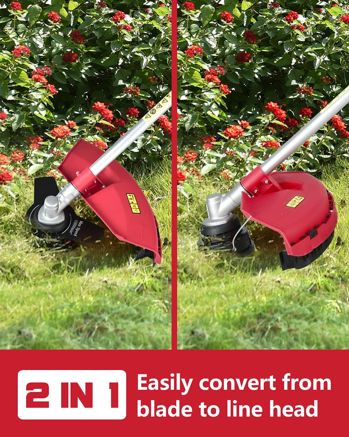 PowerSmart String Trimmer, 2 Stroke Gas String Strimmer, Cordless Brush Cutter, PS4532